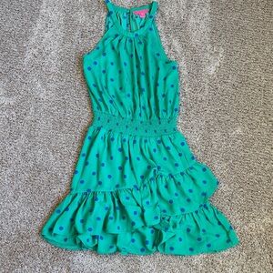 Polka Dot Dress - Green and Blue